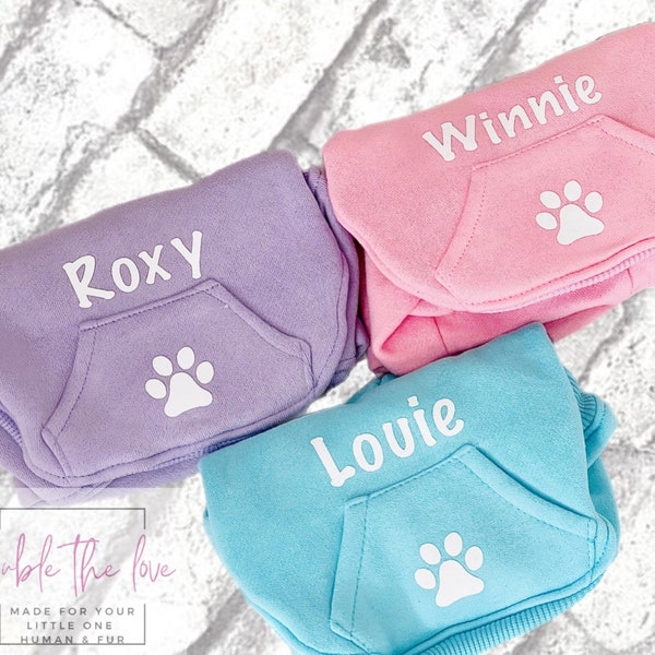 Personalised dog hoodies - dog jumper - clothes - puppy - accessories - hoody - pet clothes