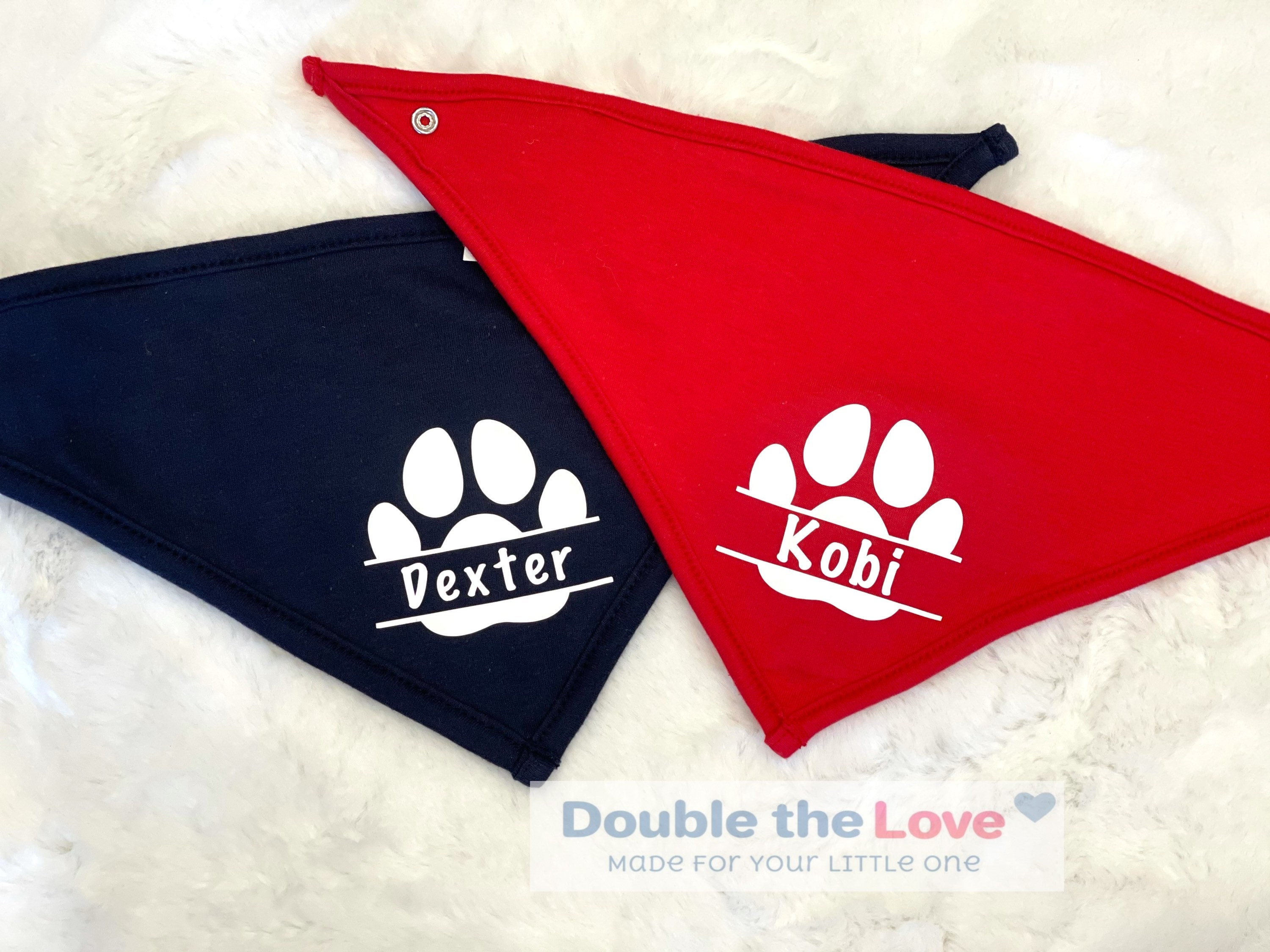 Personalised Dog bandana Dog name Pet accessories Organic Etsy