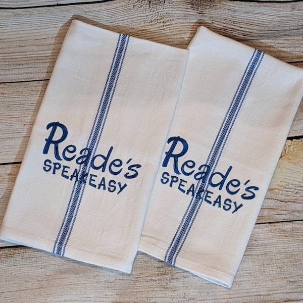 Personalized Bar Towel! Restaurant quality Chef Gift, Embroidered with name Housewarming Cabin Lodge Houseboat Grill Master BBQ Fathers Day