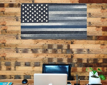 Stripes : Loominaire handmade denim USA Flag for your Home and Office walls