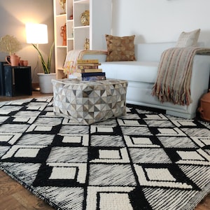 Loominaire Handmade Carpet &quot;Madrid&quot; Wool Natural Fiber Easy Maintenance Rug For Living Room, Bed Room & Family Room Floors