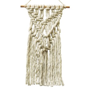 Loominaire Rustic Macrame Wallhanging &quot;Sariska&quot; Hand Woven of Wool/Viscose For Living Room Bed Room Family Room Walls (1&#39;2&quot;x1&#39;8&quot;)