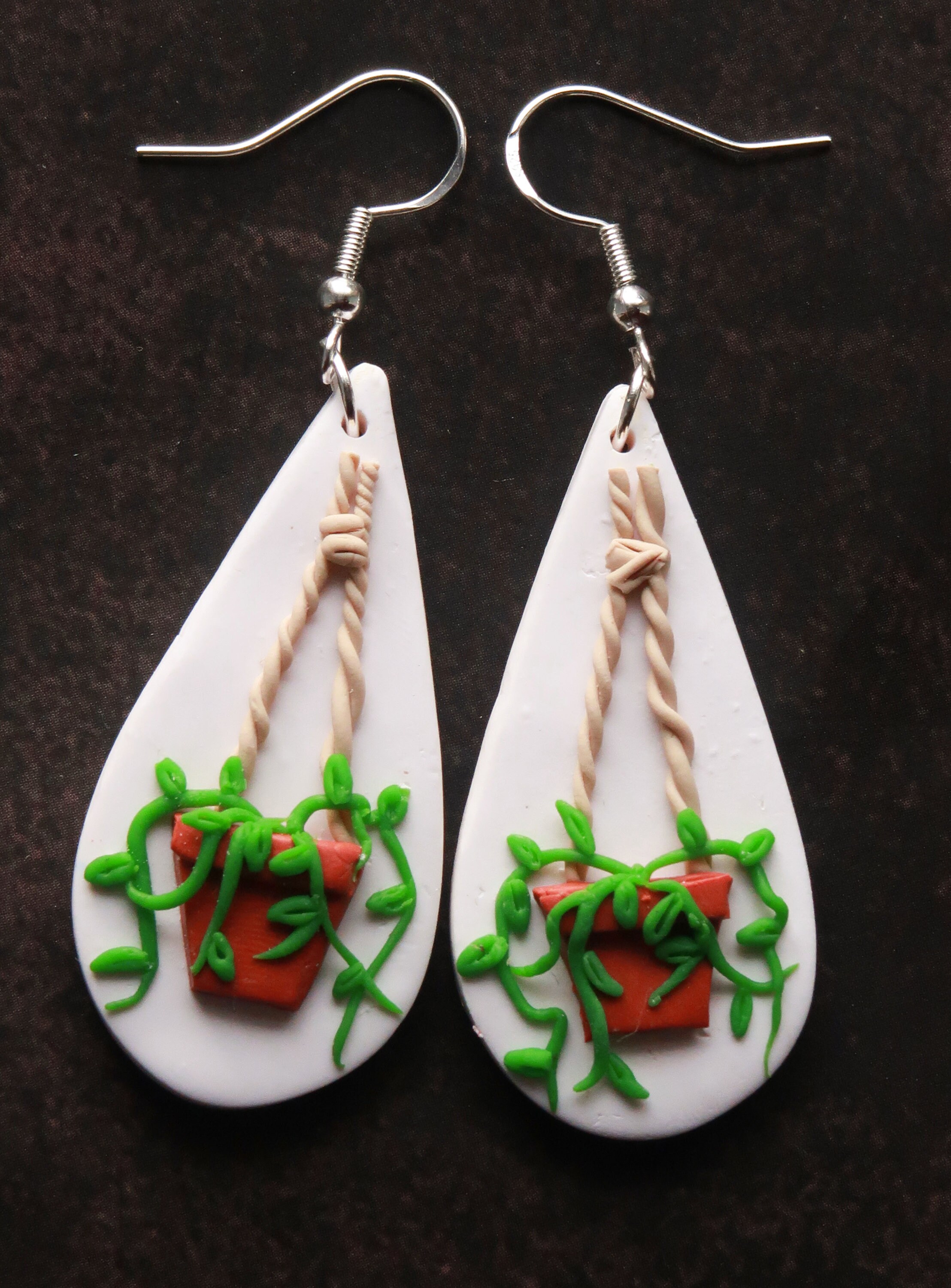 Planter Earrings / Hanging Plant Earrings / Pot Plant Earrings Etsy UK