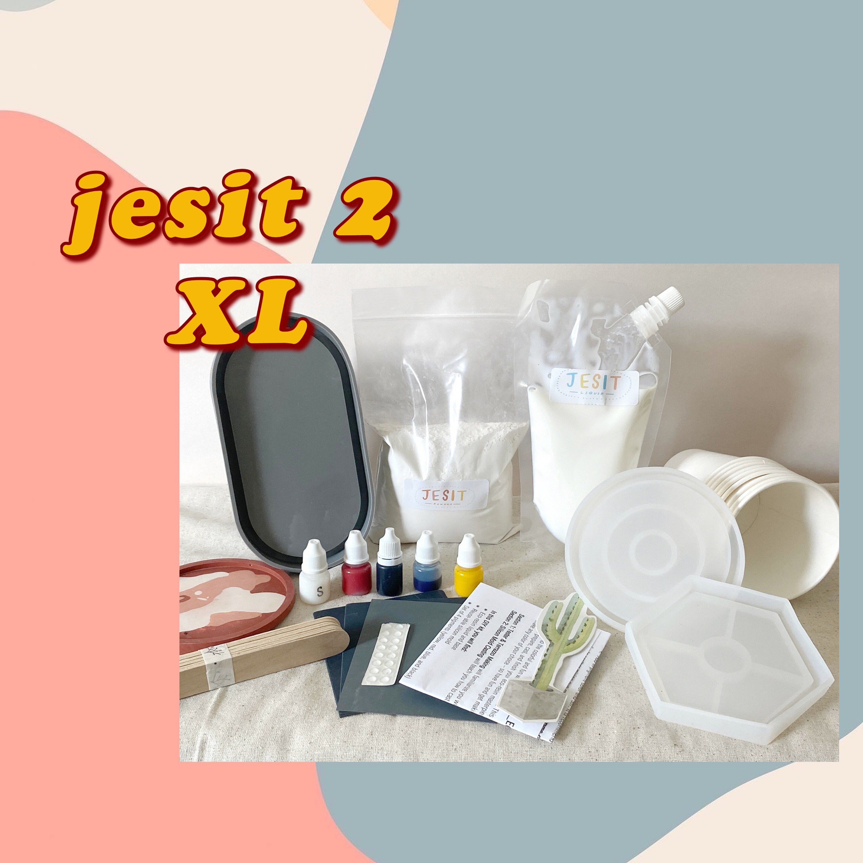 Kit Jesit #2 Xl | Sous-Verres ou Plateaux en Résine de Terrazzo Jesmonite