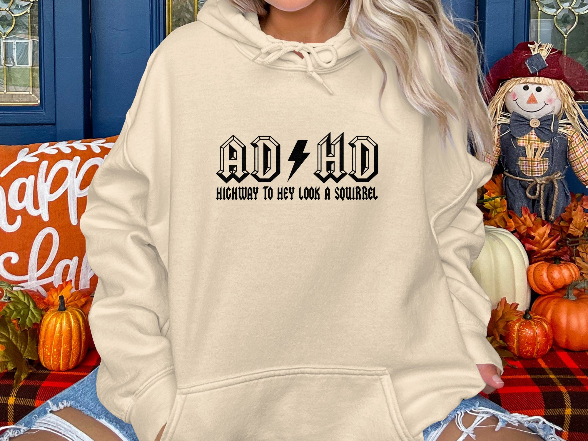 ADHD Highway to Hey Look a Squirrel Hoodie, Funny ACDC Hoodie, ADHD ...