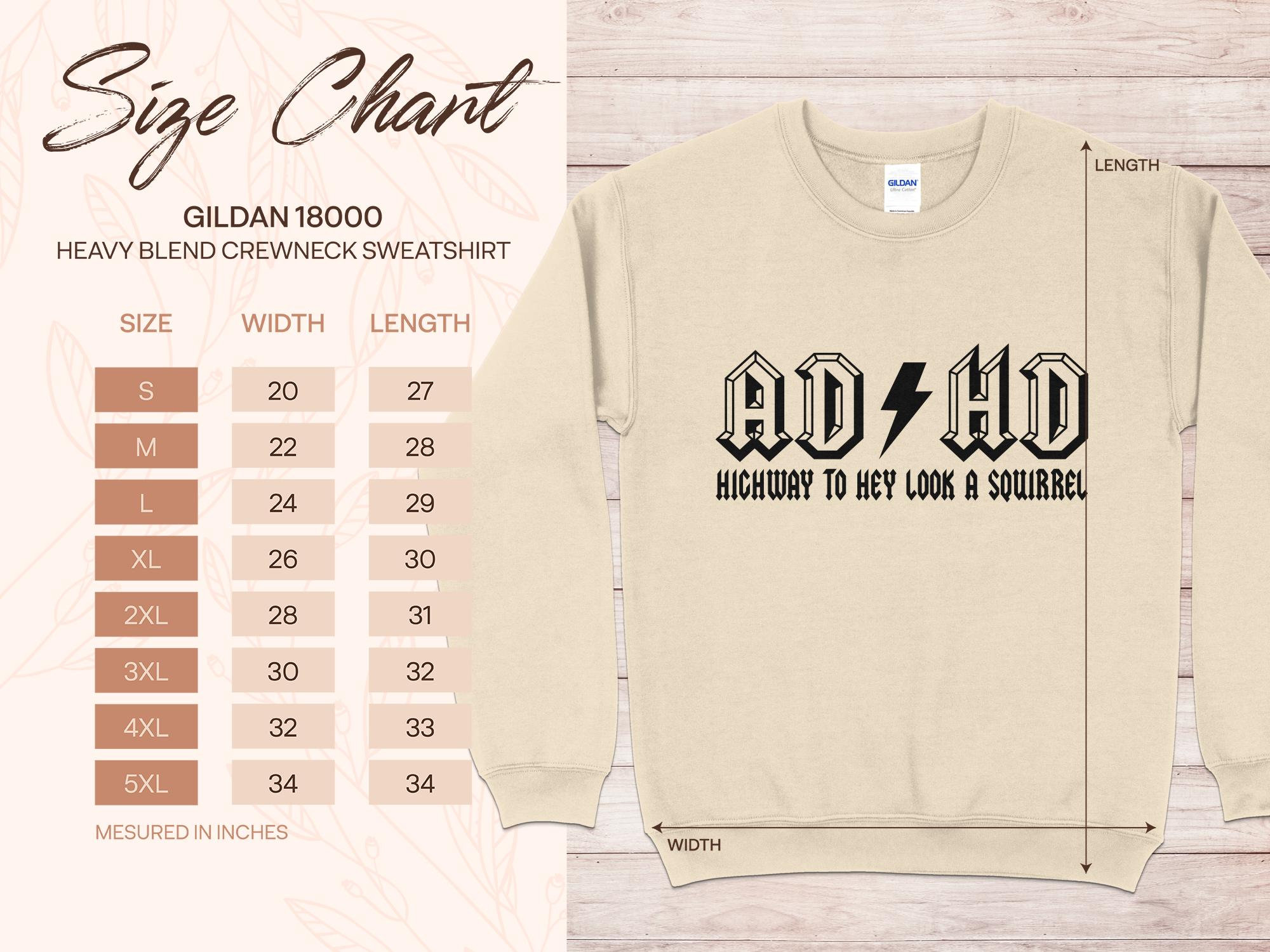 ADHD Highway to Hey Look a Squirrel Sweatshirt, Funny ACDC Sweatshirt ...