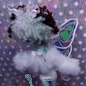 RESERVED** Luna Moth Custom Doll Art Custom Repaint Monster High