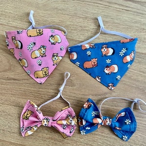 Bandanas  and Bows for Guinea Pigs, Guinea Pig Accessories, Guinea Pig  Neck Wear, Guinea Pig Owner Gift