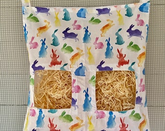 Hay Bag for Rabbits and Guinea Pigs, Rabbit Hay Feeder, Rabbit Owner Gift, Handmade Hay Feeder