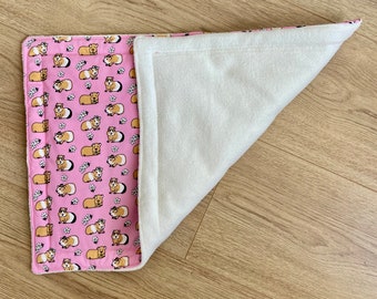 Waterproof Lap Mat for Guinea Pigs, Rabbits and Small Pets.  Waterproof Petting Mat, Rabbit, Guinea Pig Owner Gift, Handmade, Cotton/Fleece.