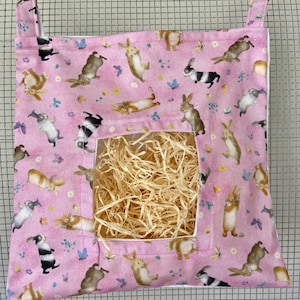 Petit sac à foin pour lapins et cochons d'Inde. Cadeau pour propriétaire d'un lapin et d'un cochon d'Inde. Sac à foin, sac à foin fait main