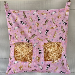 Hay Bag for Rabbits and Guinea Pigs, Hay Feeder for Rabbits, Rabbit Owner Gift, Handmade Hay Feeder,Bunny Hay Bag