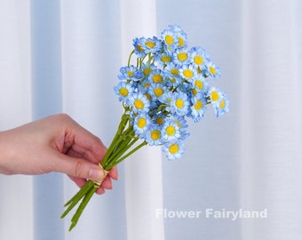 Faux Chamomile Bundle | Artificial Flower | DIY | Wedding/Home Decoration | Gifts - Blue