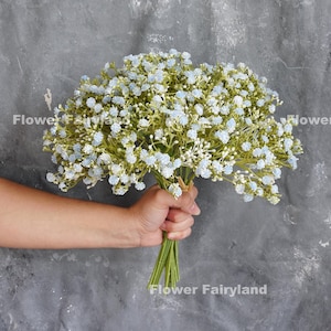 Artificial Fake Flowers White Gypsophila Diy Floral Bouquets White Babies  Breath Arrangement Wedding Home Plant Decoration