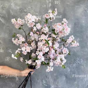フェイク桜 | 高品質造花 | センターピース | DIY | ウェディングフラワー | ホームデコレーション | ギフト - ライトピンク