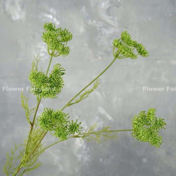 31“ Huge Queen Anne's Lace Plant Stem | Artificial Flower | DIY | Floral | Wedding/Home Decoration | Gifts - Green