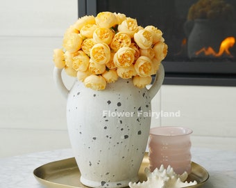 54 Small Heads Peony Bouquet - Artificial Flower - Yellow