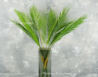 Feuille de palmier artificielle Areca Fausse plante tropicale dans  larrangement de vase de sol Fête de mariage Décor floral Matériau Feuillage  Pick pour jardin extérieur -  France