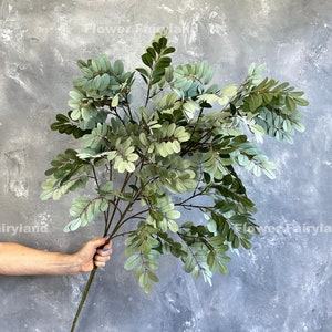 38" Realistic Huge Senna Siamea Tree Branch | High Quality Artificial Plant | DIY Greenery | Wedding/Home Decoration | Gifts - Dusty Green