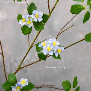 Realistic Blue Flower Pieris Japonica Stem | High Quality Artificial Plant | DIY Greenery | Wedding/Home Decoration | Gifts - Blue