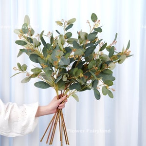 Seeded Eucalyptus Stem | Artificial Plant | DIY | Greenery | Floral | Home decor | Wedding/Home Decoration | Gifts - Green