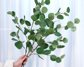 35" Big Eucalyptus Branch | Artificial Plant | DIY | Floral | Greenery | Wedding/Home Decoration | Gifts