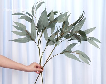 32" Faux Eucalyptus Branch - Artificial Plant - Dusty Green