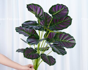 Faux Large Monstera | Faux Colocasia Illustris | Artificial Plant | 18 Leaves | Home Decoration | Gifts