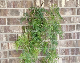 39" Faux Monachosorum Flagellare Hanging Plant | Artificial Vine | Greenery | Wall Decoration - Green