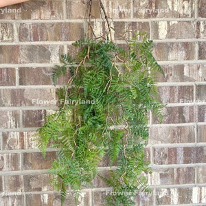 39" Faux Monachosorum Flagellare Hanging Plant | Artificial Vine | Greenery | Wall Decoration - Green