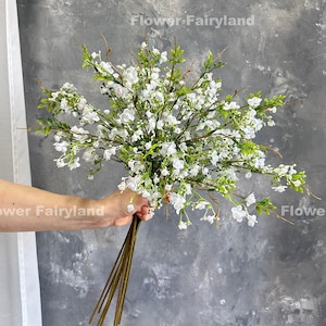 Faux Wax Flower Bouquet | Wax Flower | Artificial Flower | DIY | Floral | Centerpieces | Wedding/Home Decoration | Gifts - White