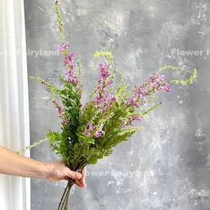 Faux Sage Bouquet | Sage Stem | Artificial Flower | Centerpieces | Floral | DIY | Wedding/Home Decors | Gifts - Purple