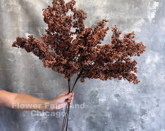 31" Faux Mini Berries Long Branch - Artificial Plant - Autumn Orange