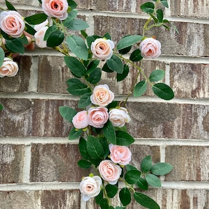 72" Mini Rose Garland | Artificial Flower Garland | Hanging Vine | Wall ...