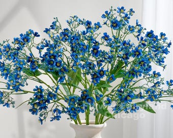 Faux Daphne Stem - Artificial Flower - Blue