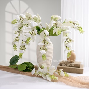 Faux Medinilla Magnifica Chandalier Royal Zenz - Artificial Flower - White