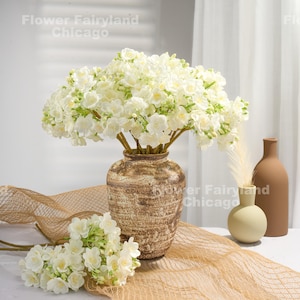 Faux Jasmin | Hochwertige künstliche Blume | Basteln | Mittelstücke | Brautsträuße | Wohndekors | Geschenke - Weiß