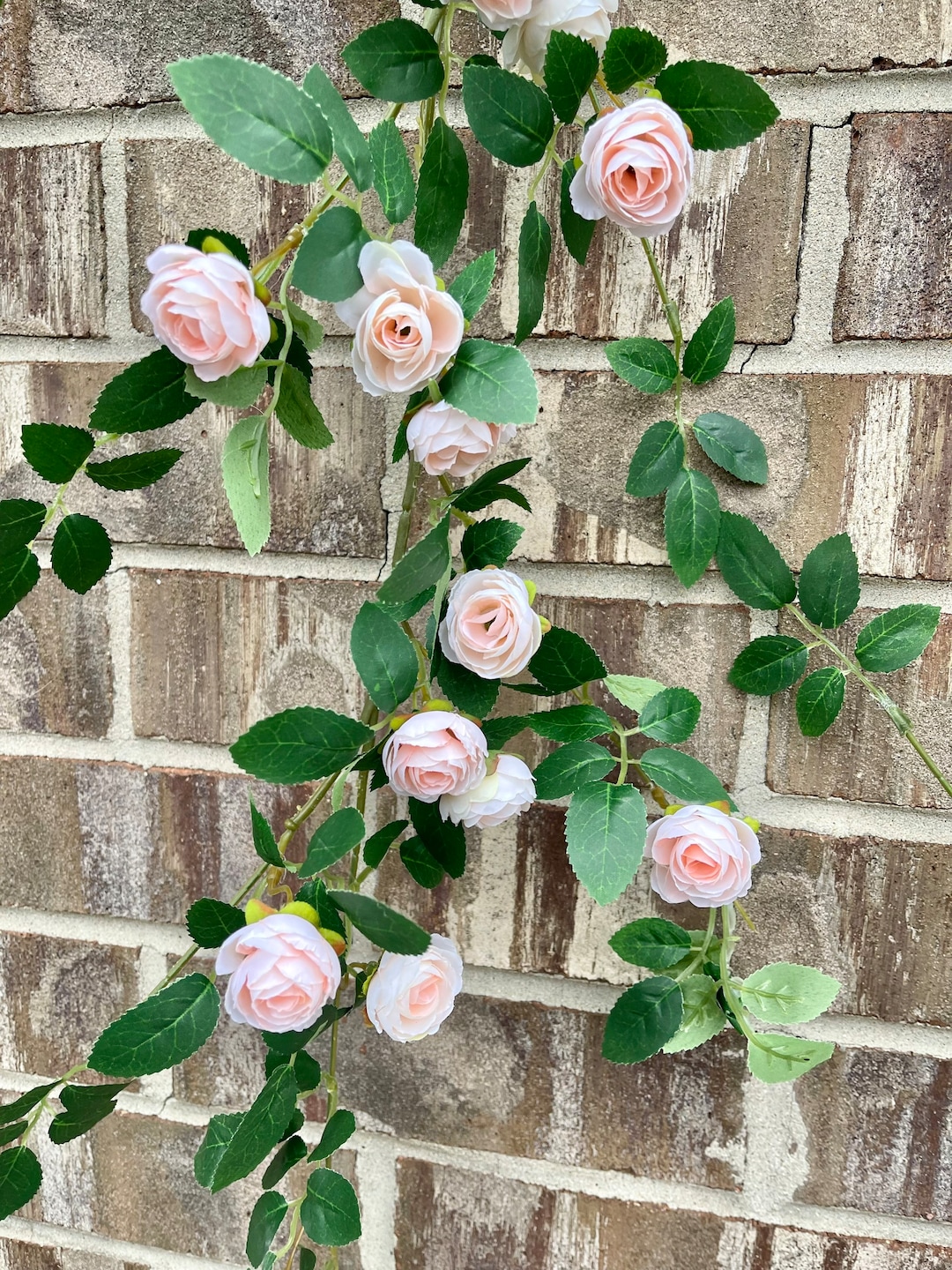 72" Mini Rose Garland | Artificial Flower Garland | Hanging Vine | Wall ...