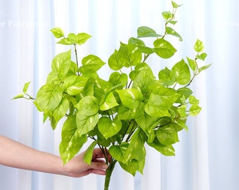 24" Faux Golden Pothos Plant | High Quality Artificial Plant | DIY Greenery | Wall/Pot/Home Decoration | Gifts