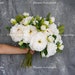 Huge Dried Look Faux Peony with Bud | Artificial Flower | Wedding/Home Decoration | Gifts - Milky White 