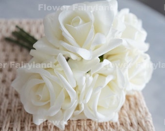 Gorgeous Metallic Artificial Flower Long Golden Fake Rose - Temu