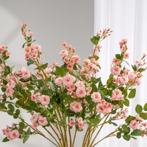 Faux Miniature Rose - Artificial Flower - Light Pink