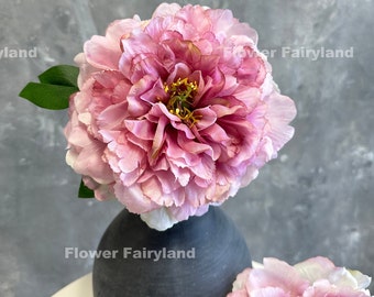 Faux Huge Peony Stem | Artificial Flower | Wedding/Home Decoration | Gifts - Dark Mauve Purple