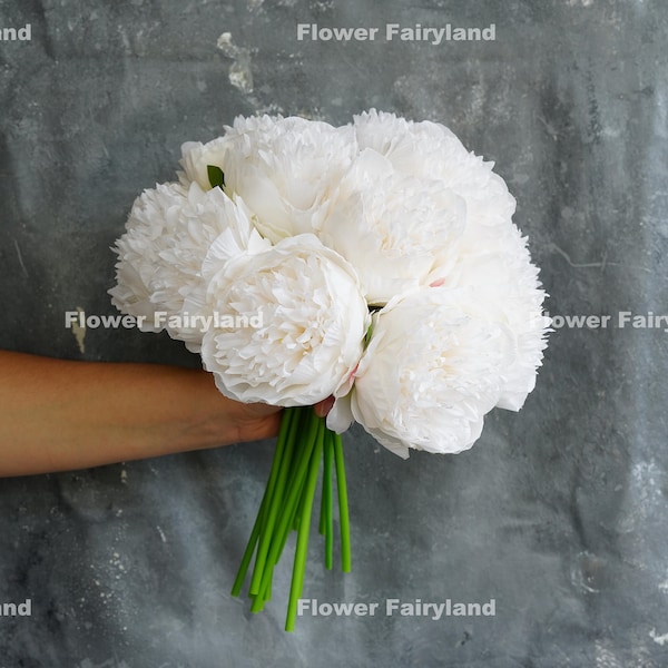 5 Stems Peony Bouquet | Artificial Flower | DIY | Floral | Wedding/Occasion/Home Decoration | Gifts - Multi-color