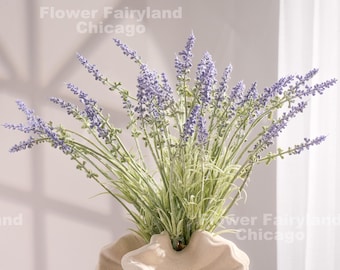 Faux Lavender Small Bundle | Artificial Flower | DIY | Floral | Wedding/Home Decoration | Gifts - Violet Blue