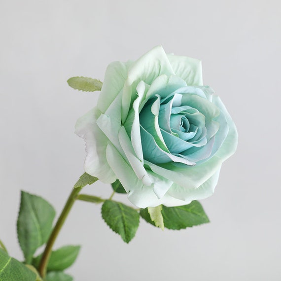 Stelo di rosa finta / Fiore artificiale di alta qualità / Floreale fai da  te / Matrimonio/Decorazioni per la casa / Regali Blu vintage -  Italia