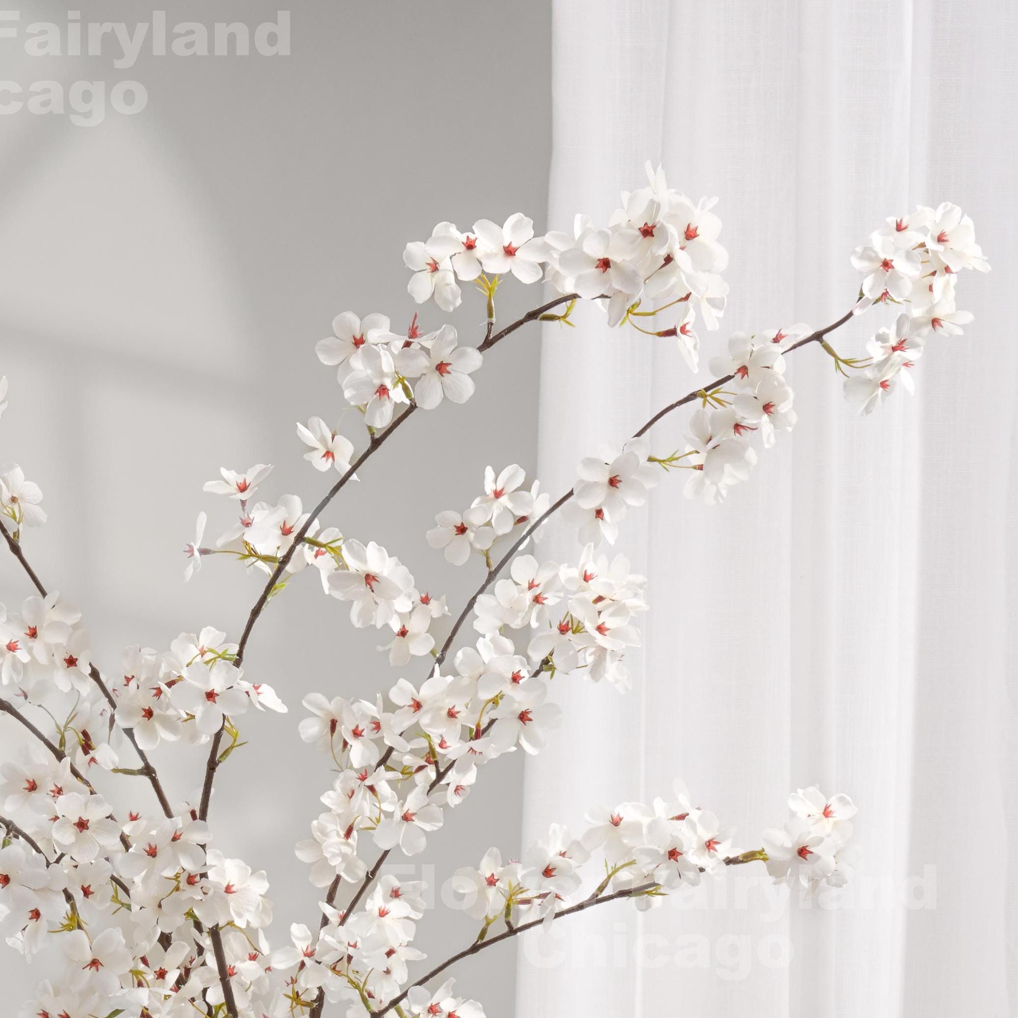 44“ Faux Pear Blossom Branch - Artificial Flower - Milky White - Etsy
