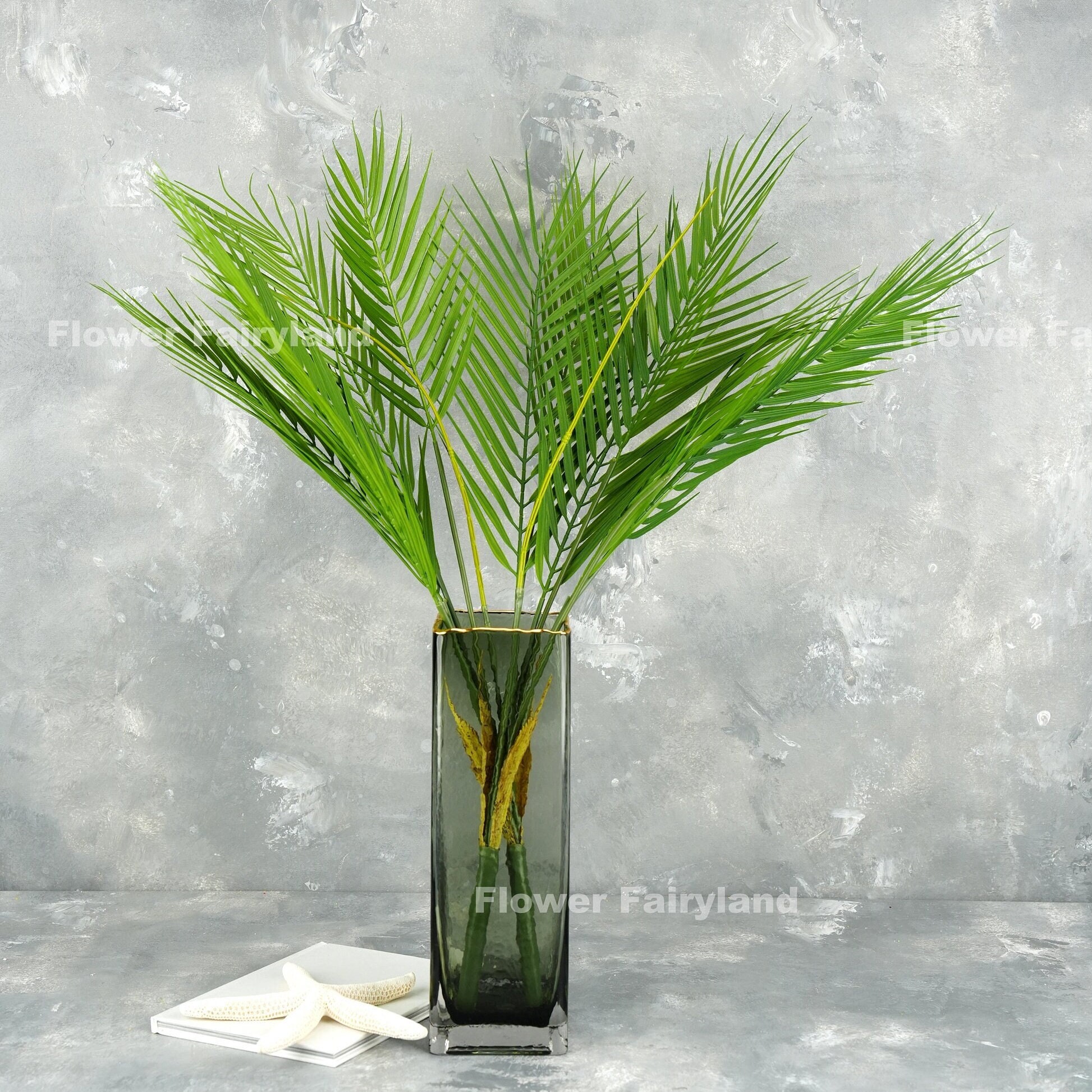 Ruidazon 14Pcs Artificial Palm Leaves, 20.4 Outdoor Faux Palm Fronds Fake  Tropical Palm Leaves for …See more Ruidazon 14Pcs Artificial Palm Leaves