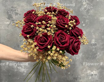 Namaakroos | Kunstbloem | Doe-het-zelf | Bloemen | Bruiloft/woondecoratie | Geschenken - Bourgondië