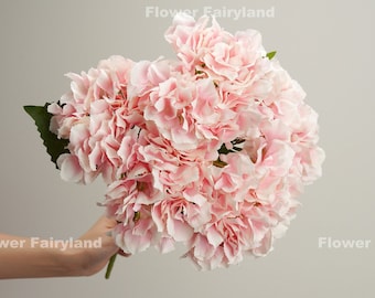 5 Heads Hydrangea Bouquet | Artificial Flower | DIY Floral | Wedding/Home Decoration | Gifts - Pink Center